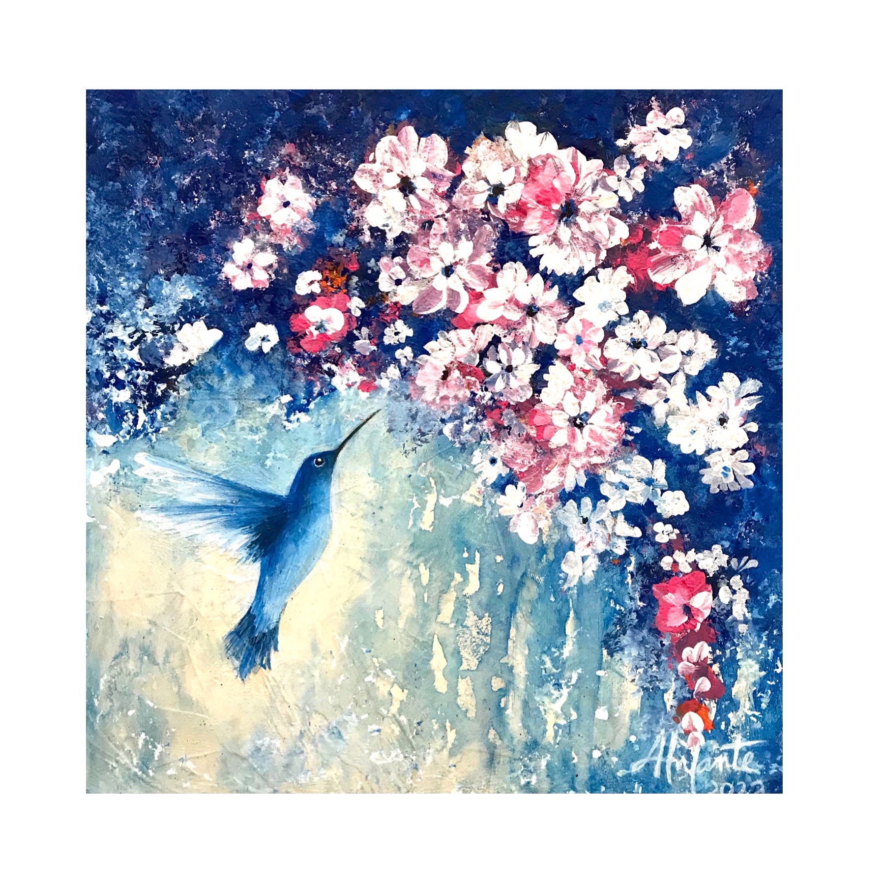 Claro de Luna y colibrí