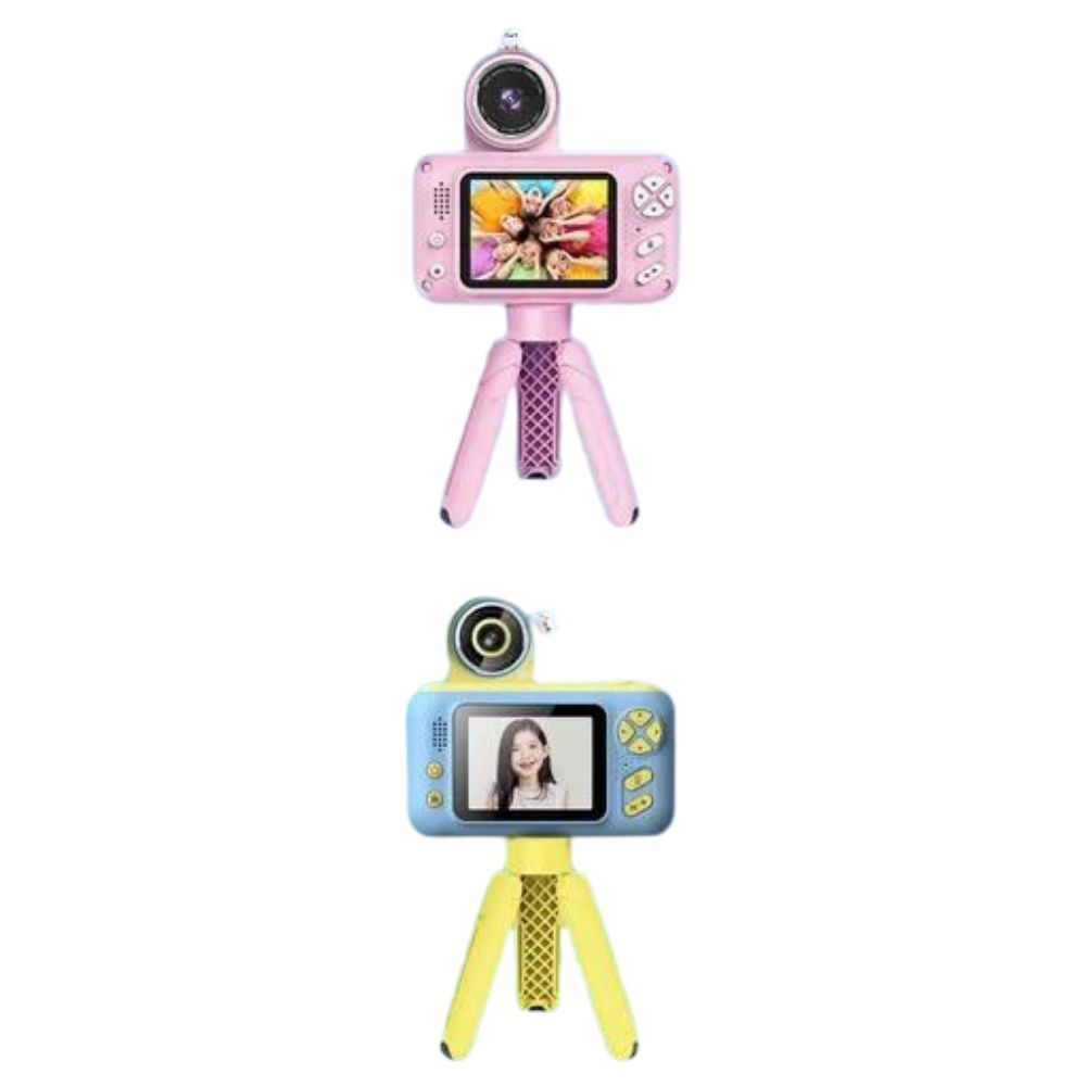 Cámara digital con lente giratorio 180 grados Gadgets&Fun tripie incluido para niños