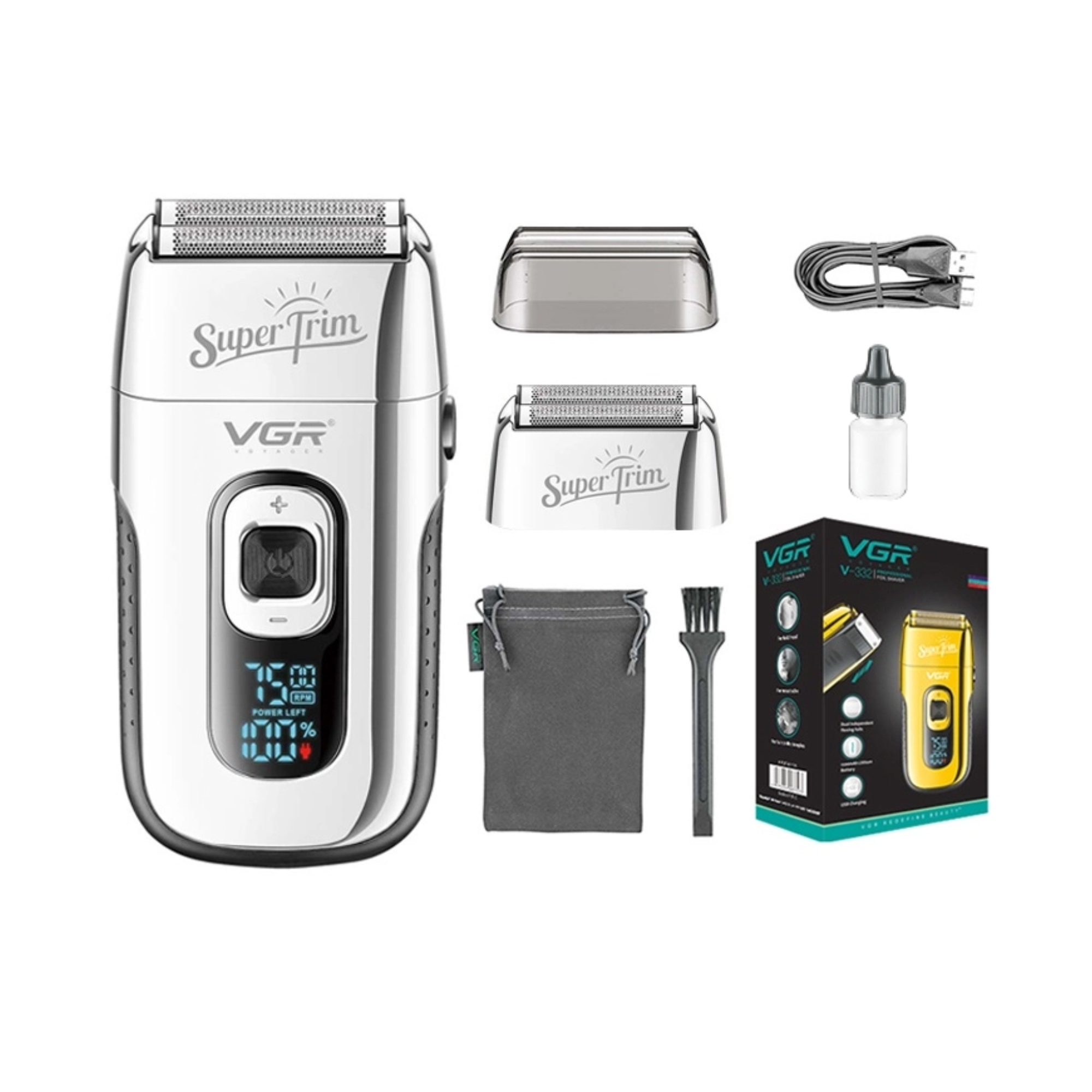  VGR V-332 Shaver afeitadora de corte profesional recargable 
