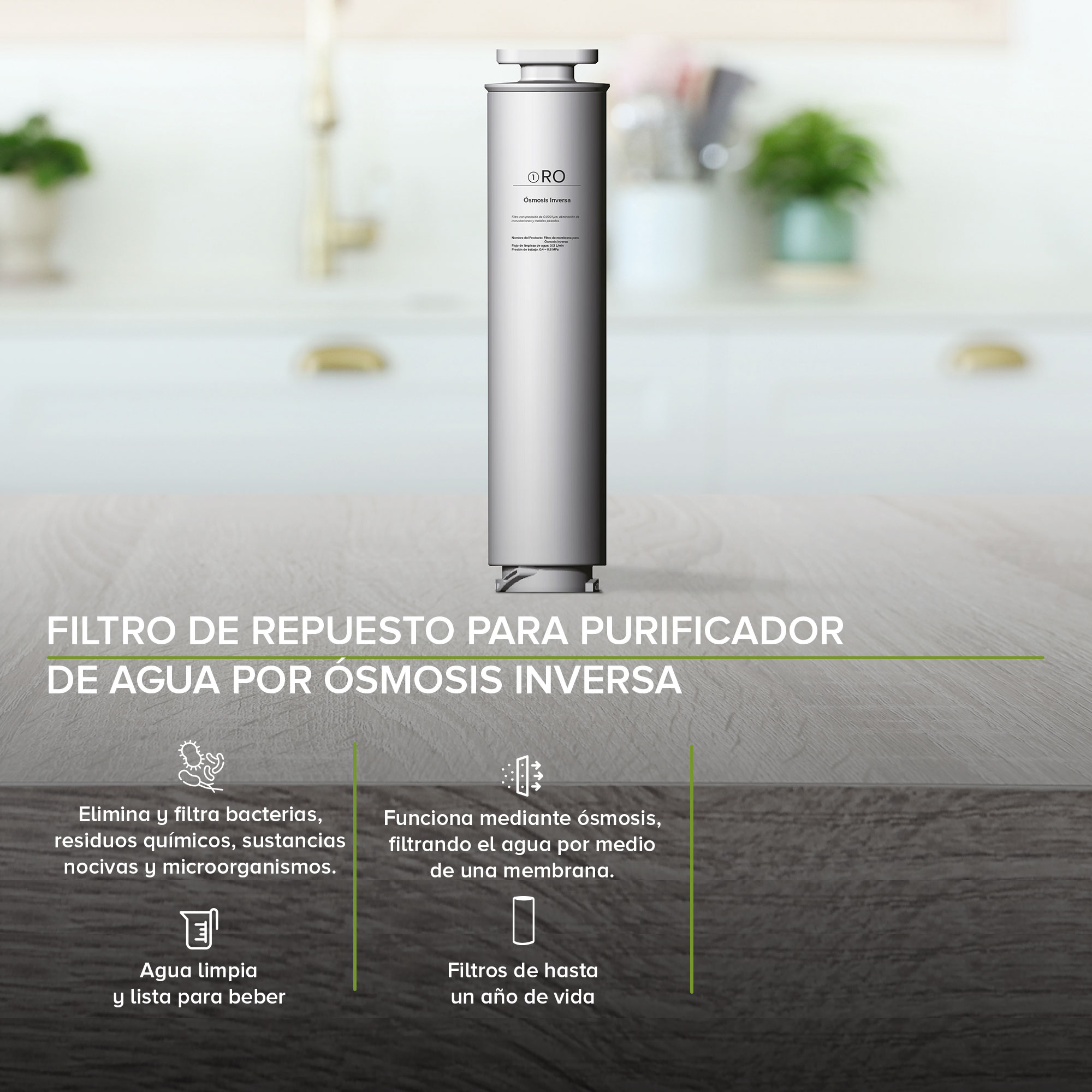 Filtro Para Dispensador De Agua Por Osmosis Inversa 3L Avera FRDOI3L01