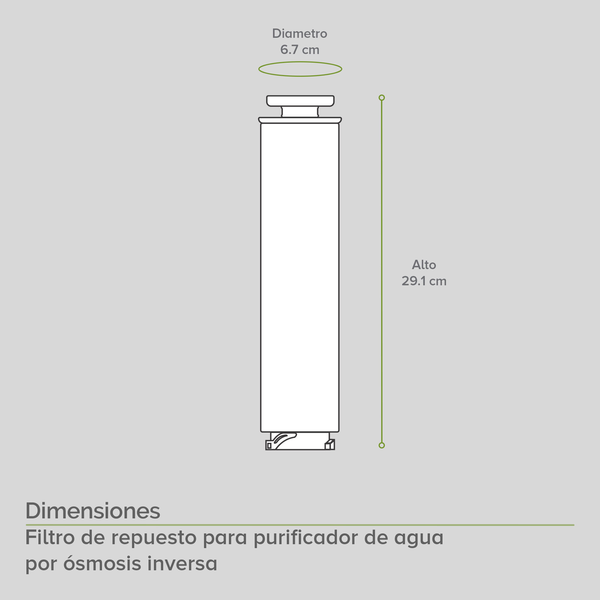 Filtro Para Dispensador De Agua Por Osmosis Inversa 3L Avera FRDOI3L01