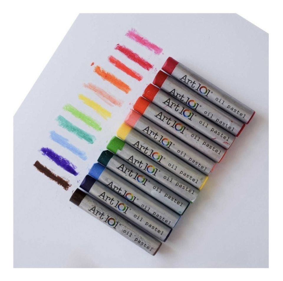 Art 101 Set de Arte con 132 piezas, Pinturas, Oleo, acuarelas, pastel