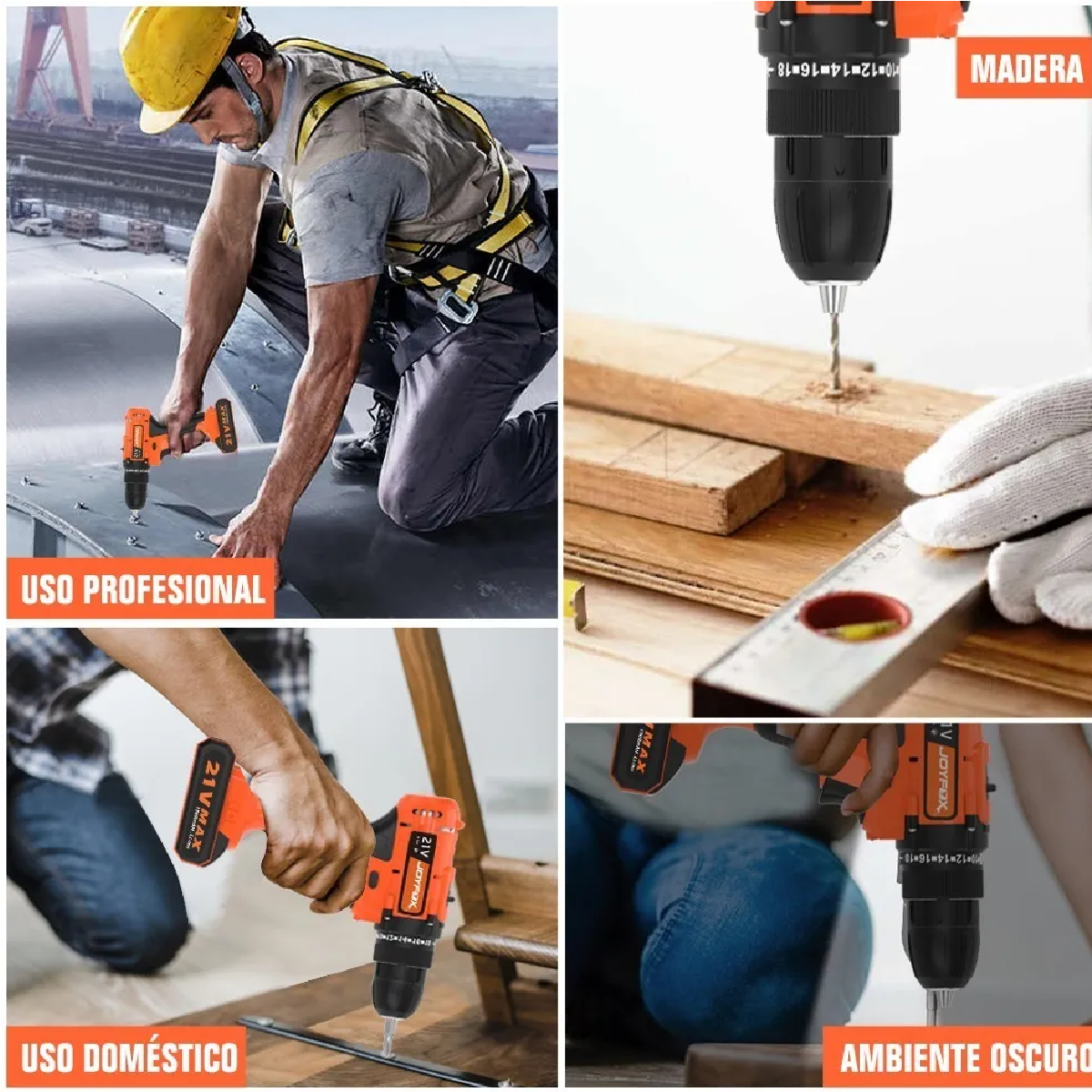 Kit Taladro Eléctrico Inalámbrico Atornillador 21v 