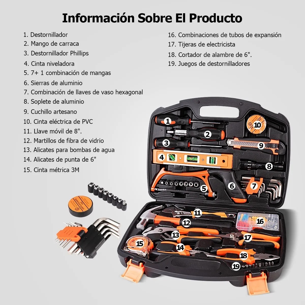 Juego Herramientas Reparación Doméstica 106pcs