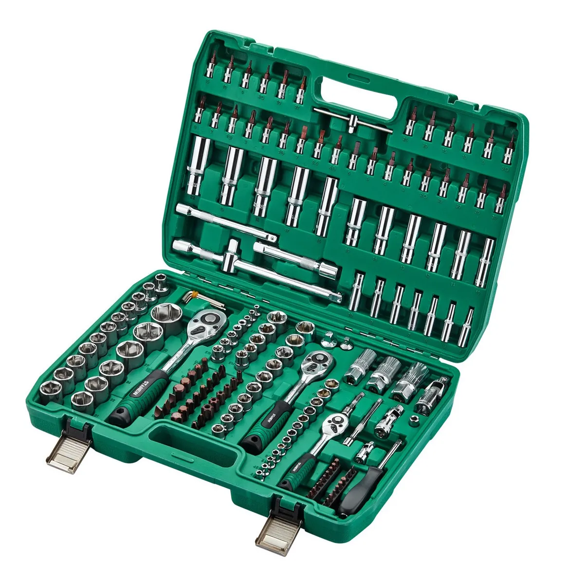 Juego De Dados 172 Piezas Llaves Autocle Con Estuche