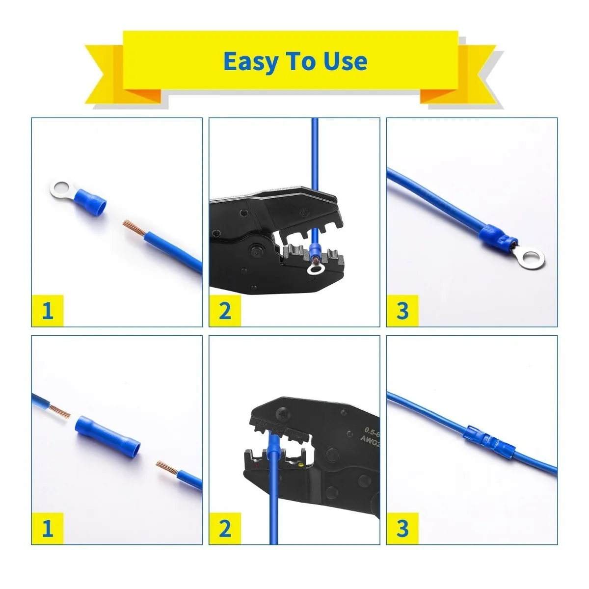 Set Terminales Conectores Crimpado Cable Alambre Eléctrico 1700 Pzas