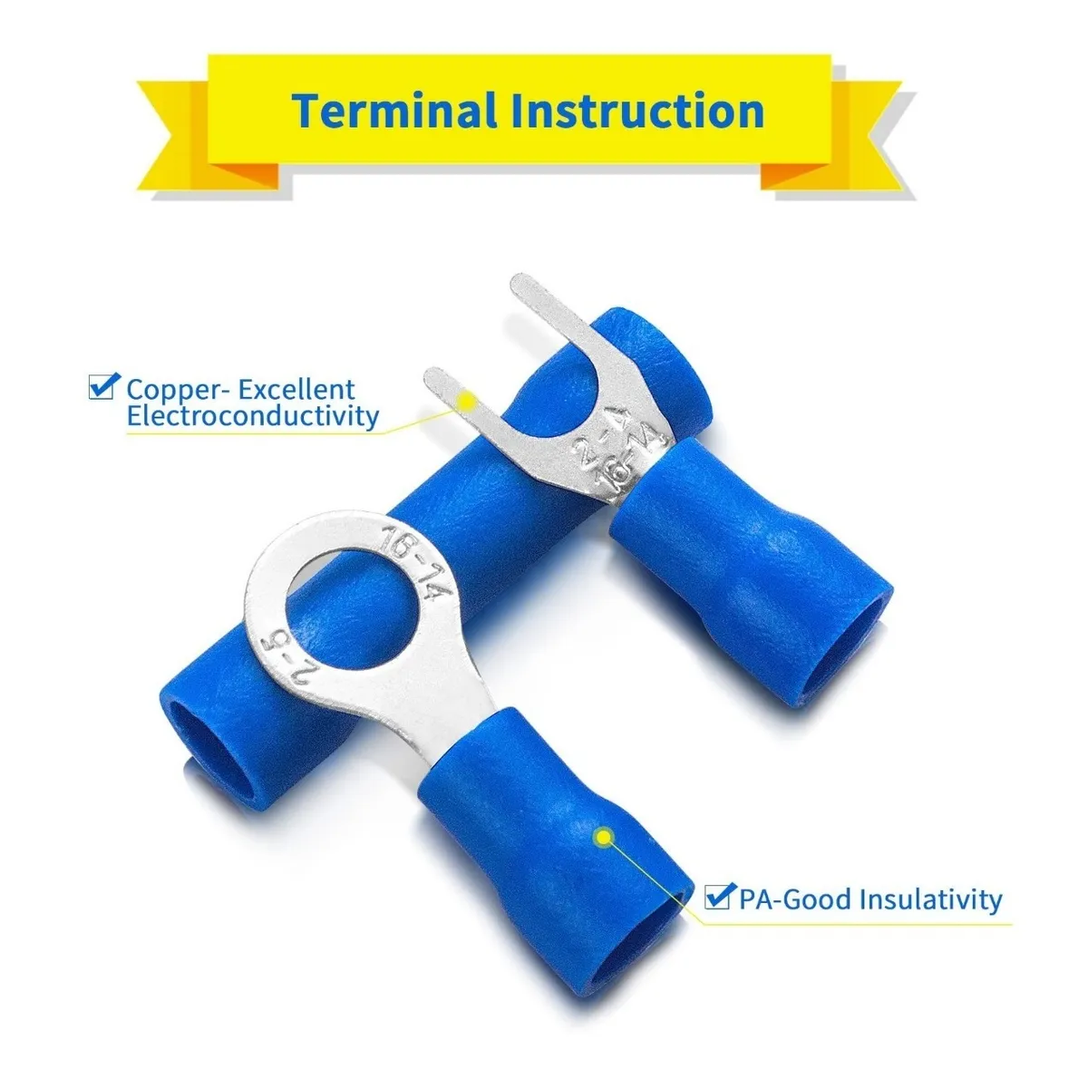 Set Terminales Conectores Crimpado Cable Alambre Eléctrico 1700 Pzas