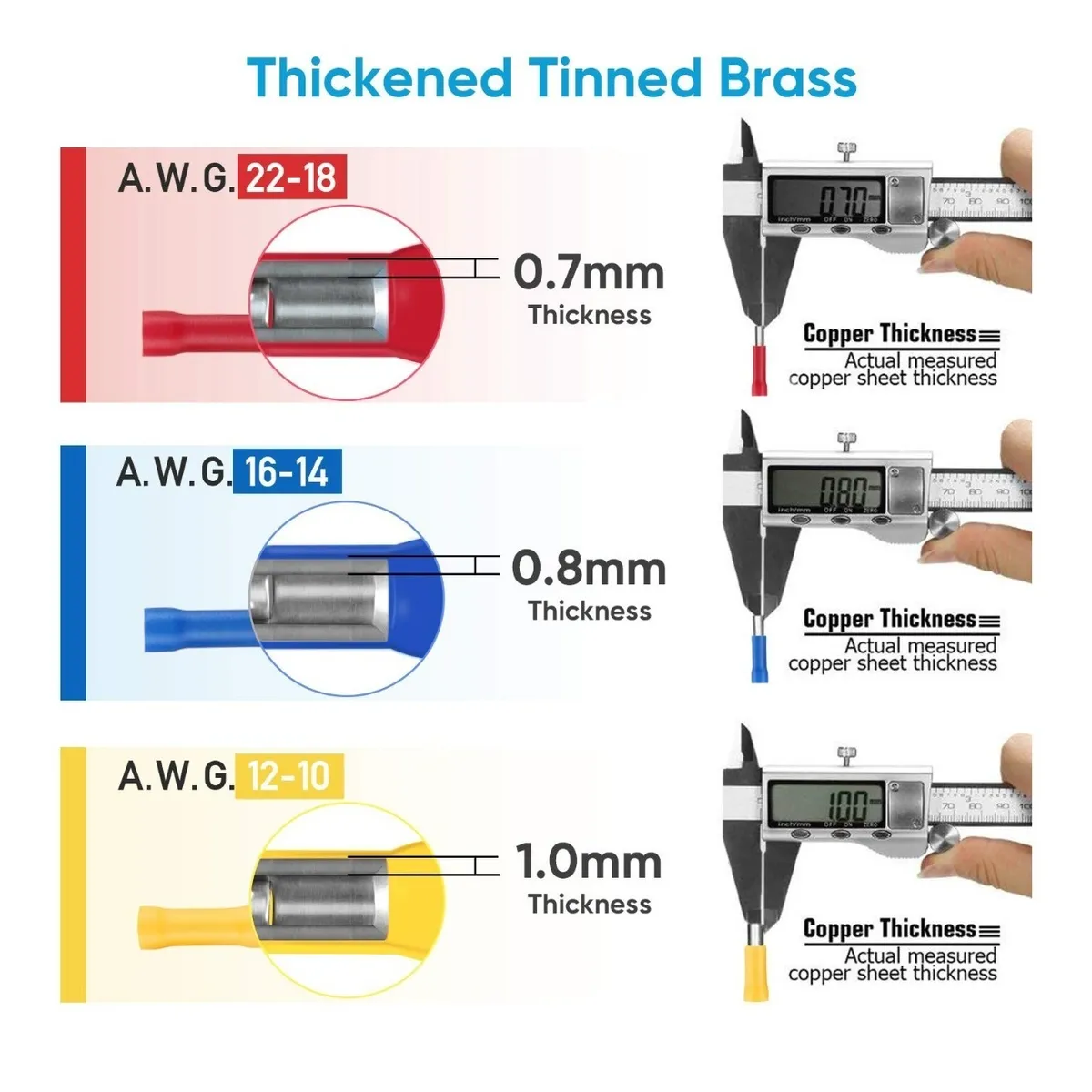 1200 Terminales Conectores Crimpado Cable Alambre Eléctrico