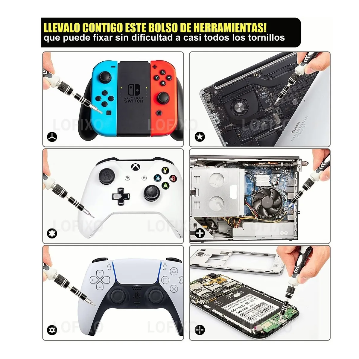 Kit De Herramientas Desarmador Reparar Manual