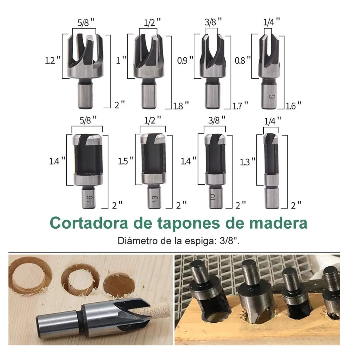 Set 23pcs Herramienta De Carpintería Avellanadora Brocas Madera