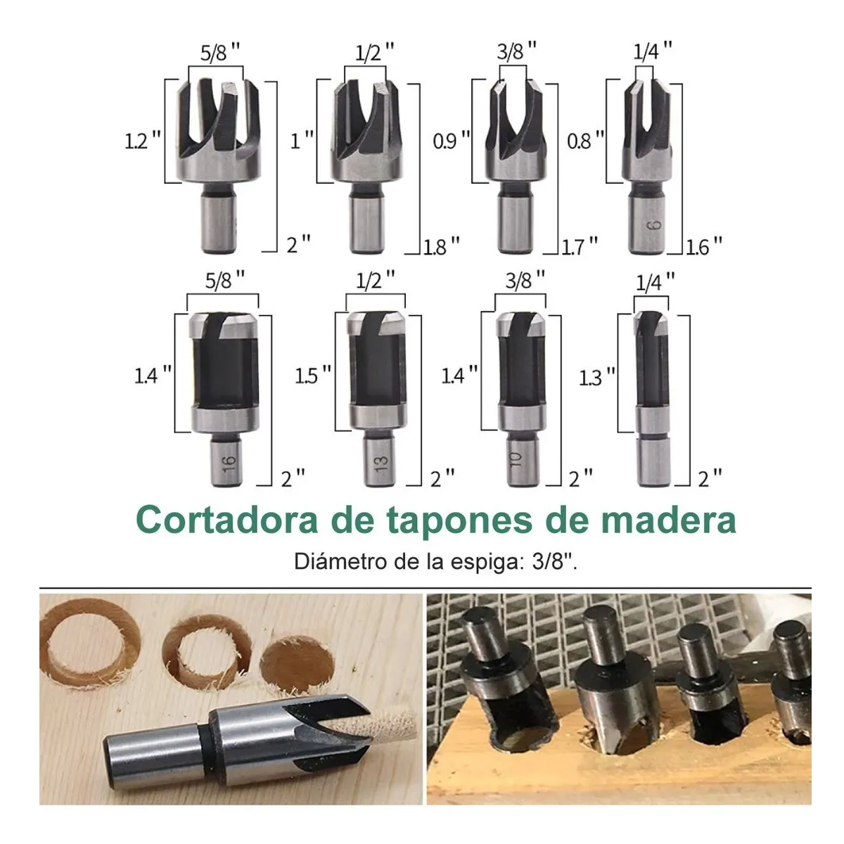Kit Brocas Madera Avellanadora Herramienta De Carpintería 23 Pzas