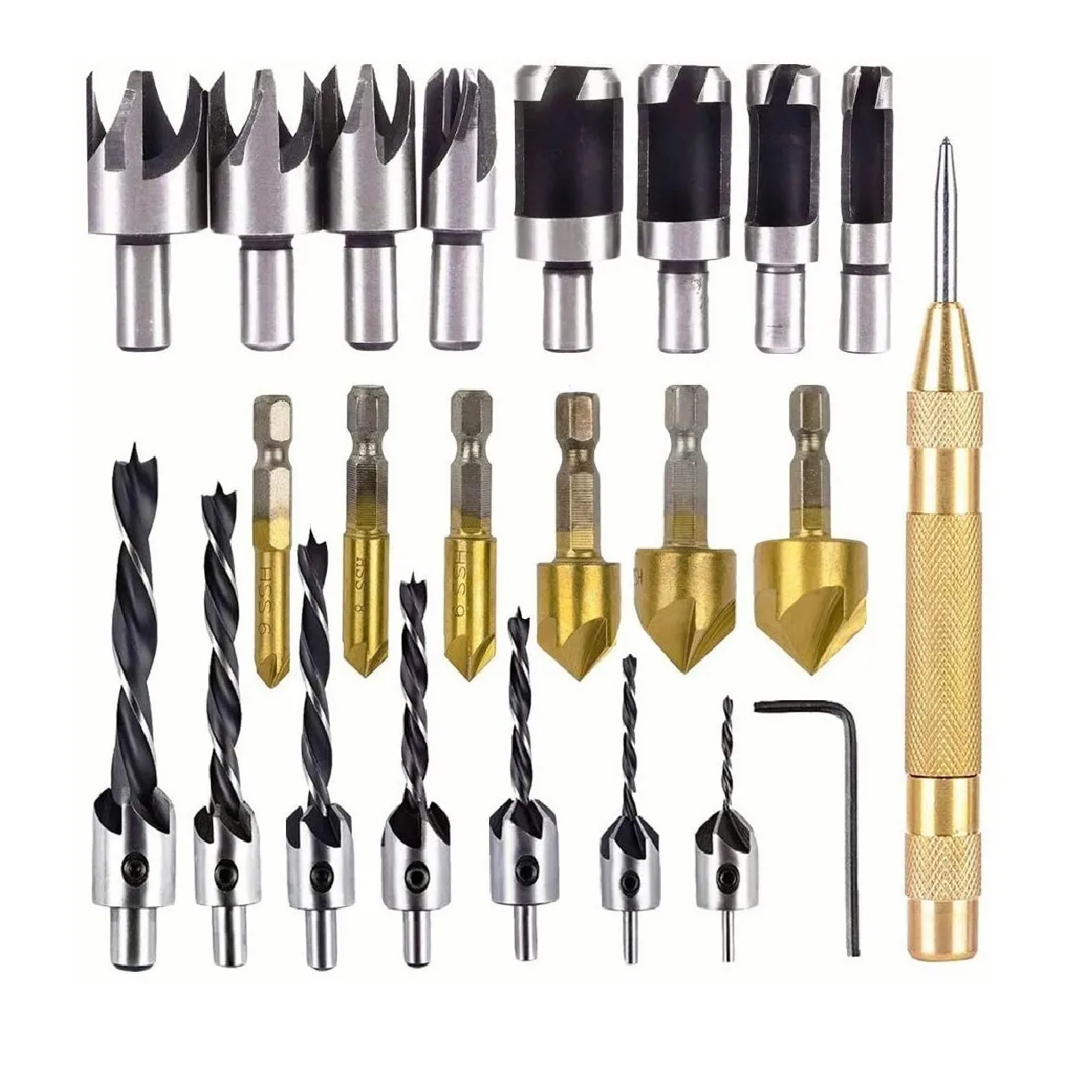 Juego De Herramientas De Perforación P/chaflán Carpintería