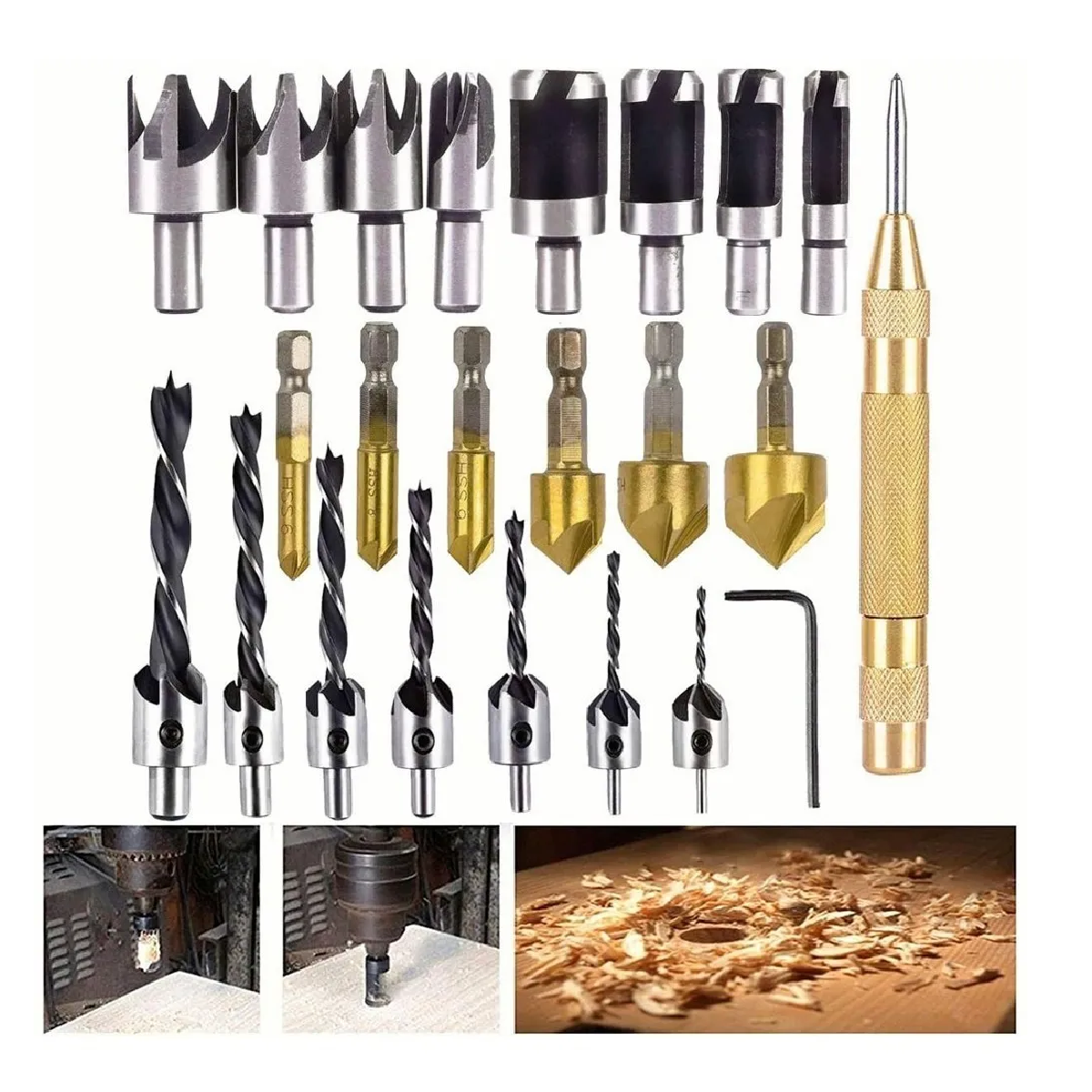 Juego De Herramientas De Perforación P/chaflán Carpintería