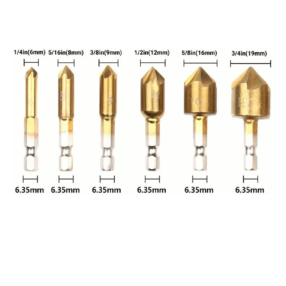 Juego De Herramientas De Perforación P/chaflán Carpintería