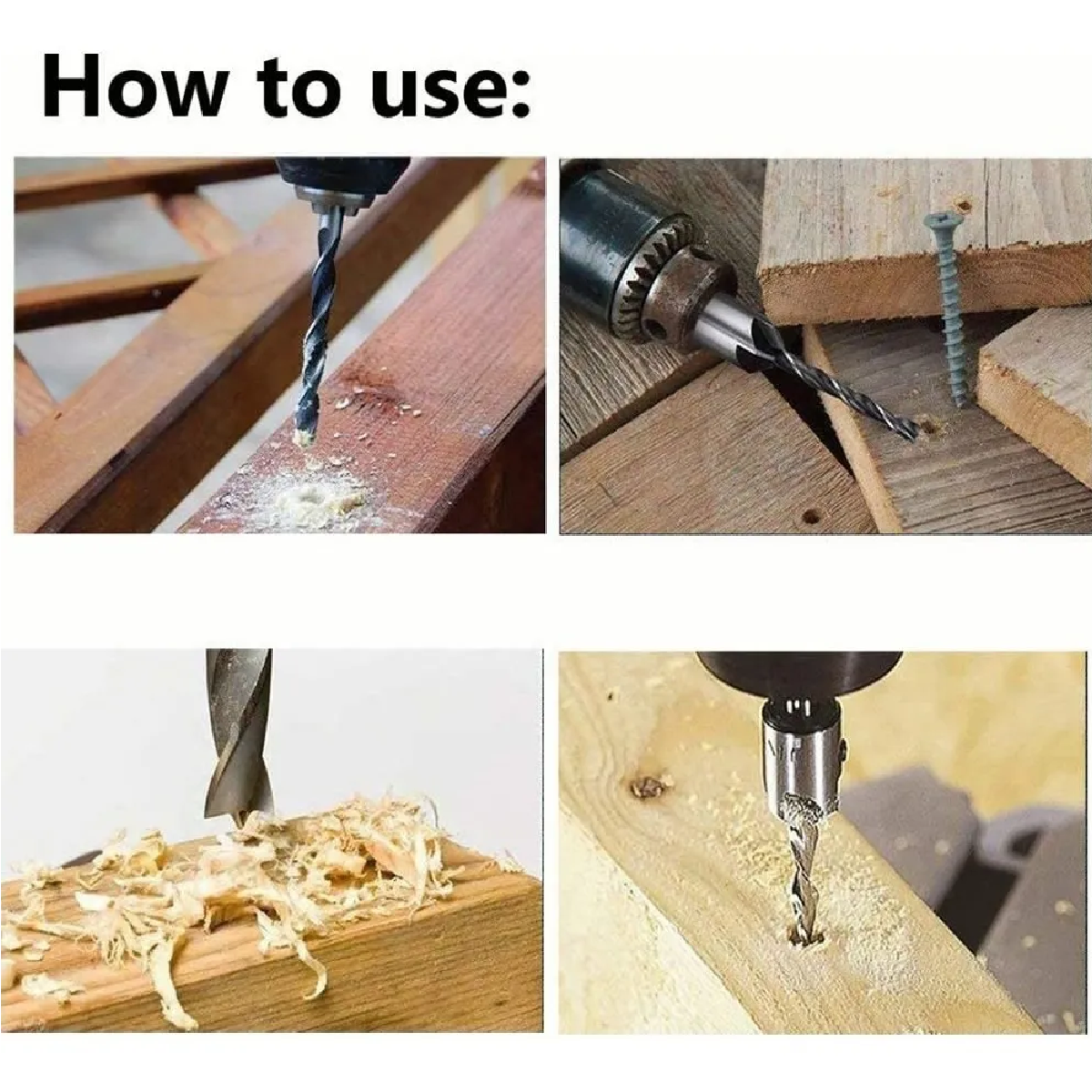 Juego De Herramientas De Perforación P/chaflán Carpintería