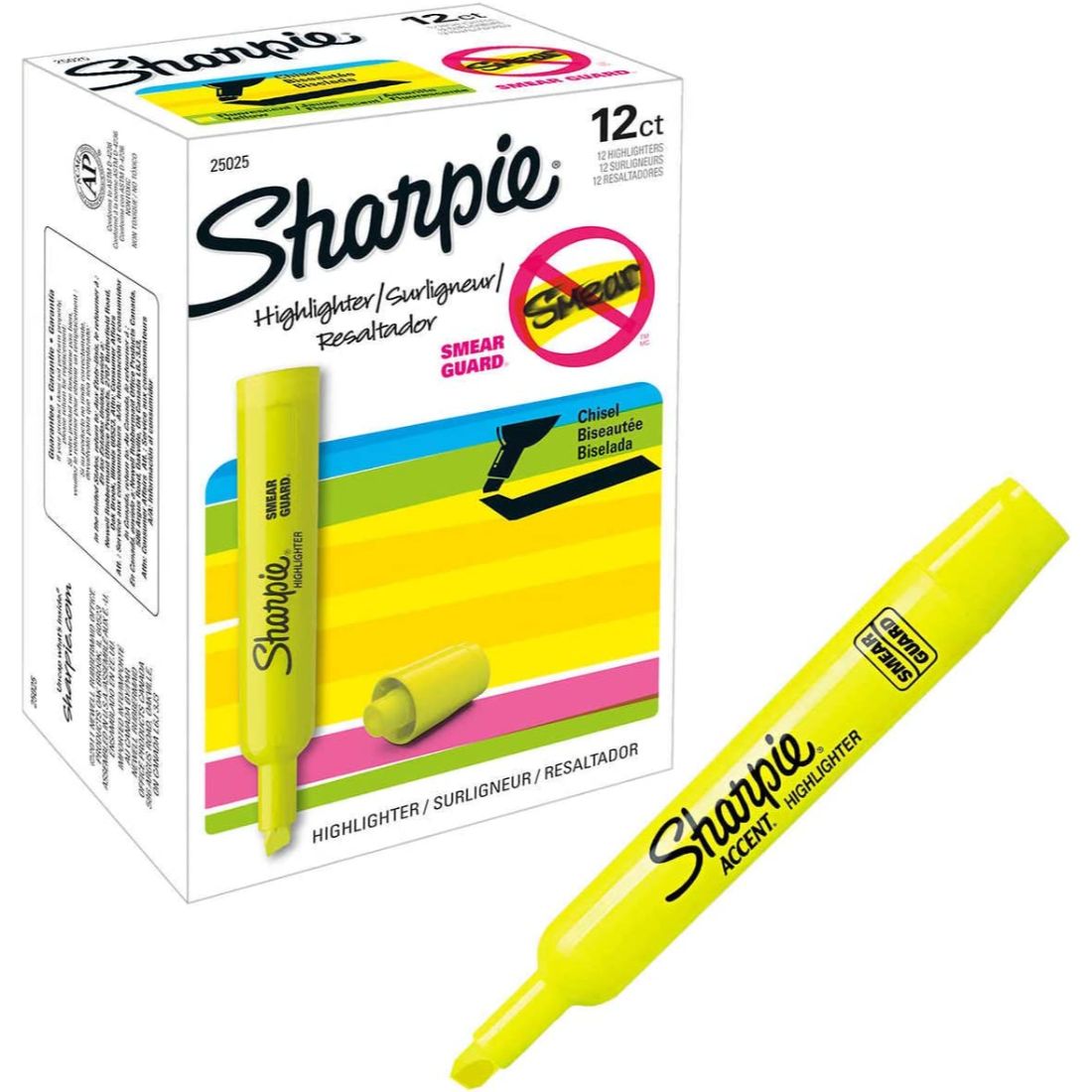 Resaltador Sharpie Tank Caja Con 12 Piezas