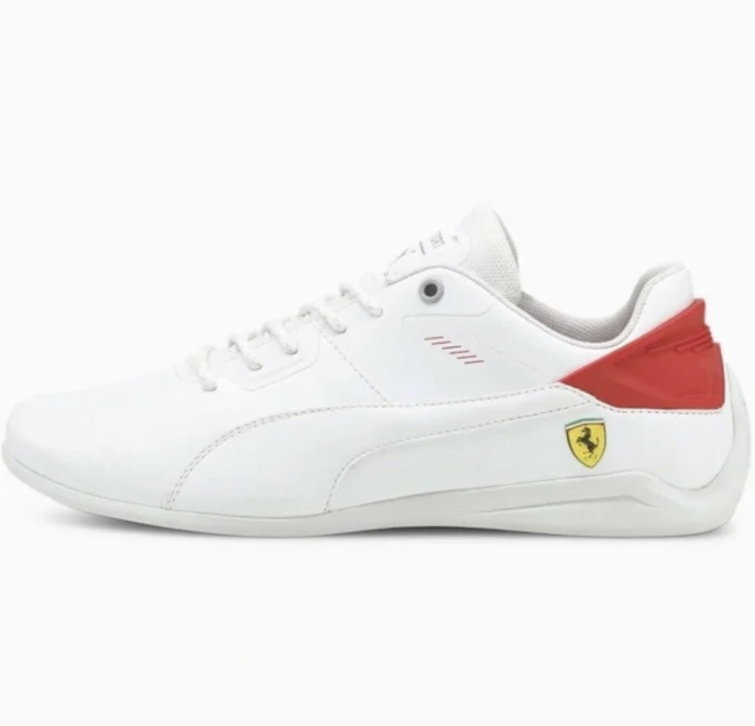 TENIS PUMA FERRARI DRIFT CAT DELTA BLANCO CON ROJO 306864 02