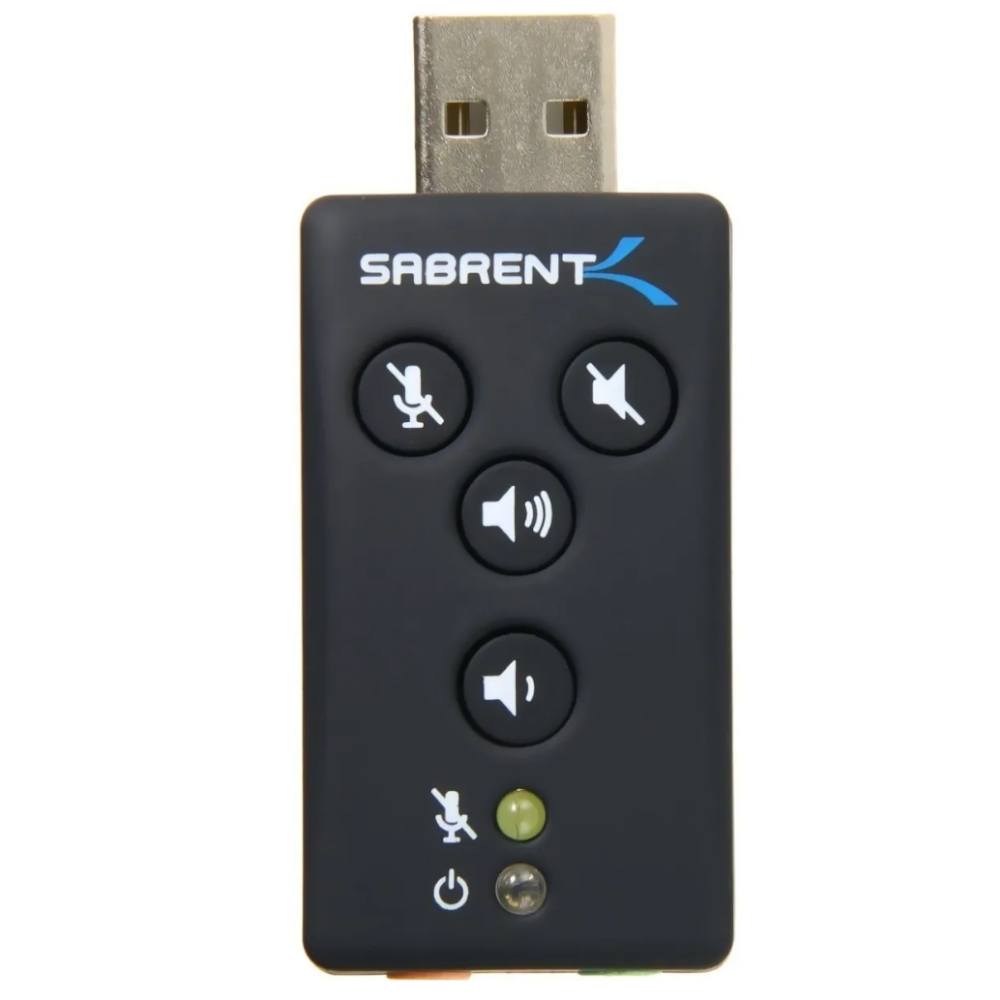 Adaptador de sonido SABRENT USB-SBCV USB Estereo 3D