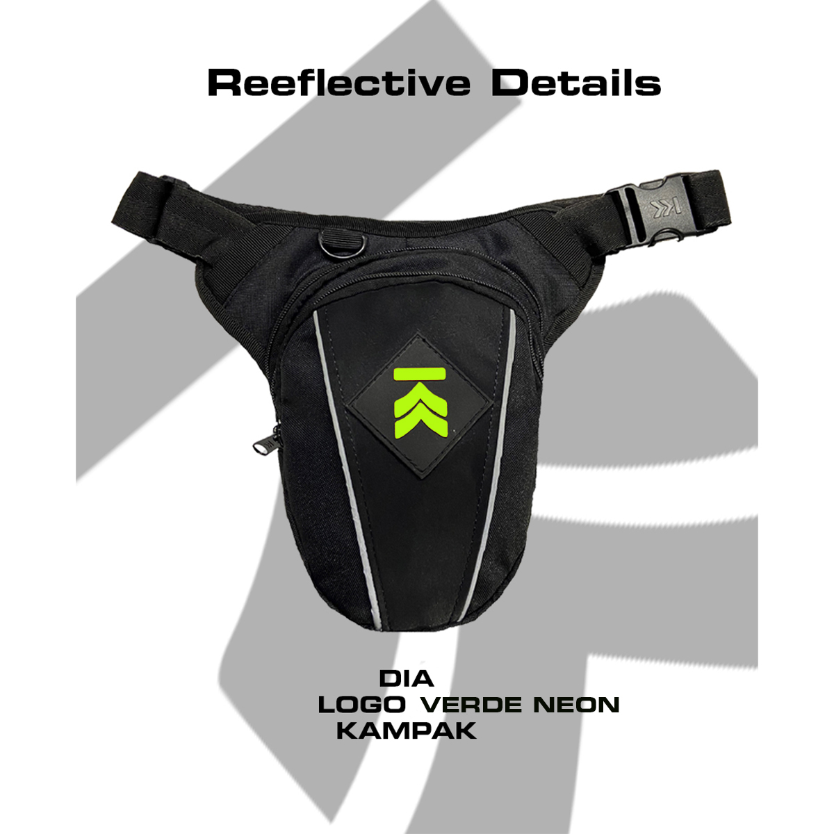 Piernera Motociclista Kampak DP21 Reflejante Expandible Moto Bici