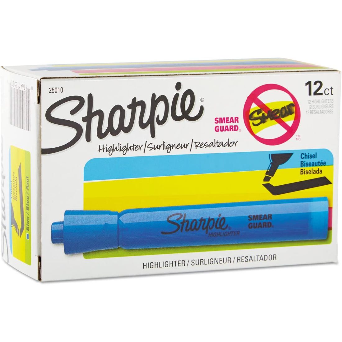 Resaltador Sharpie Accent Color Azul 12 Pzas