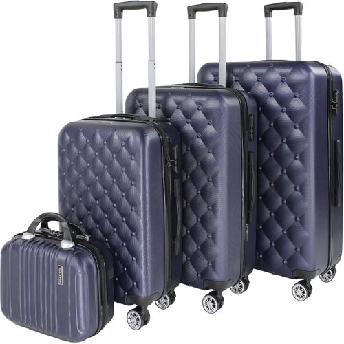 Kit de 2 maletas de viaje pequeñas, ruedas dobles, candado de color crema