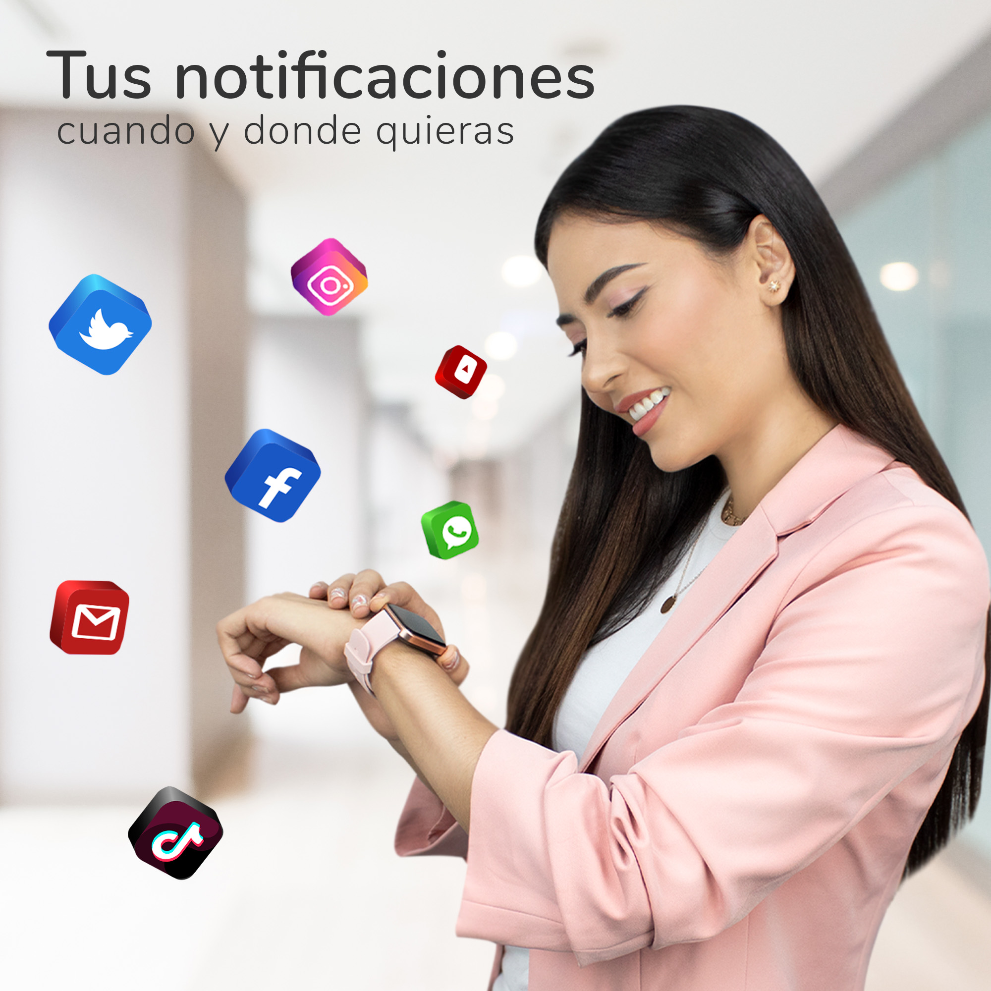 Smartwatch BINDEN ERA Hit Alexa Integrado, Salud, Deportes Negro