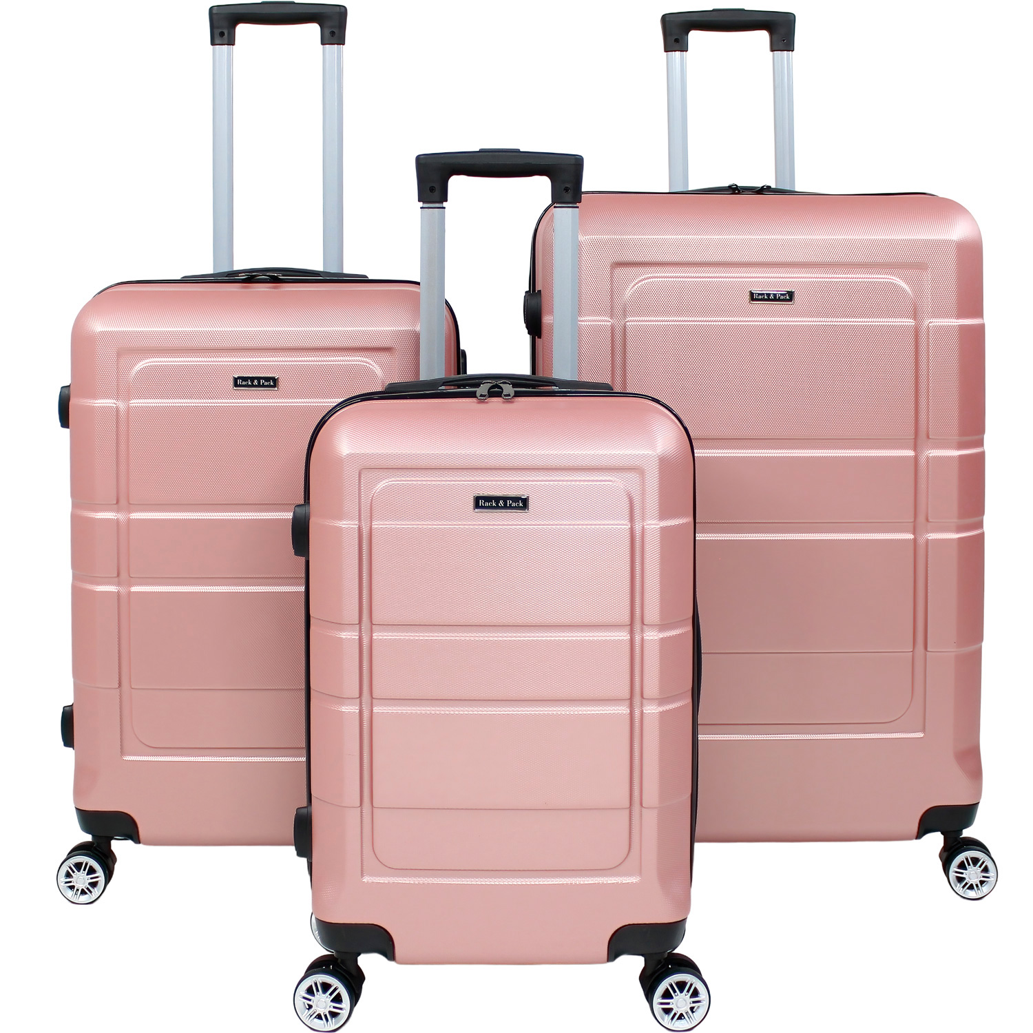 Set Maletas Rigidas Viaje Ultra Resistentes Rose Gold 3pz.