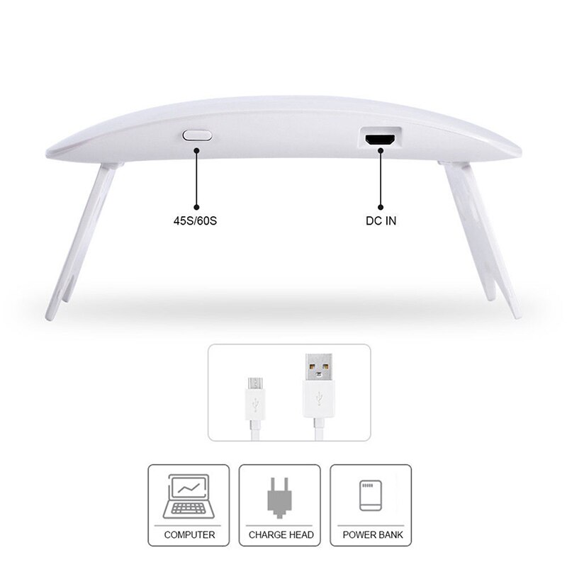 Lampara LED/UV De Uñas Portátil Usb Sun Mini 6W