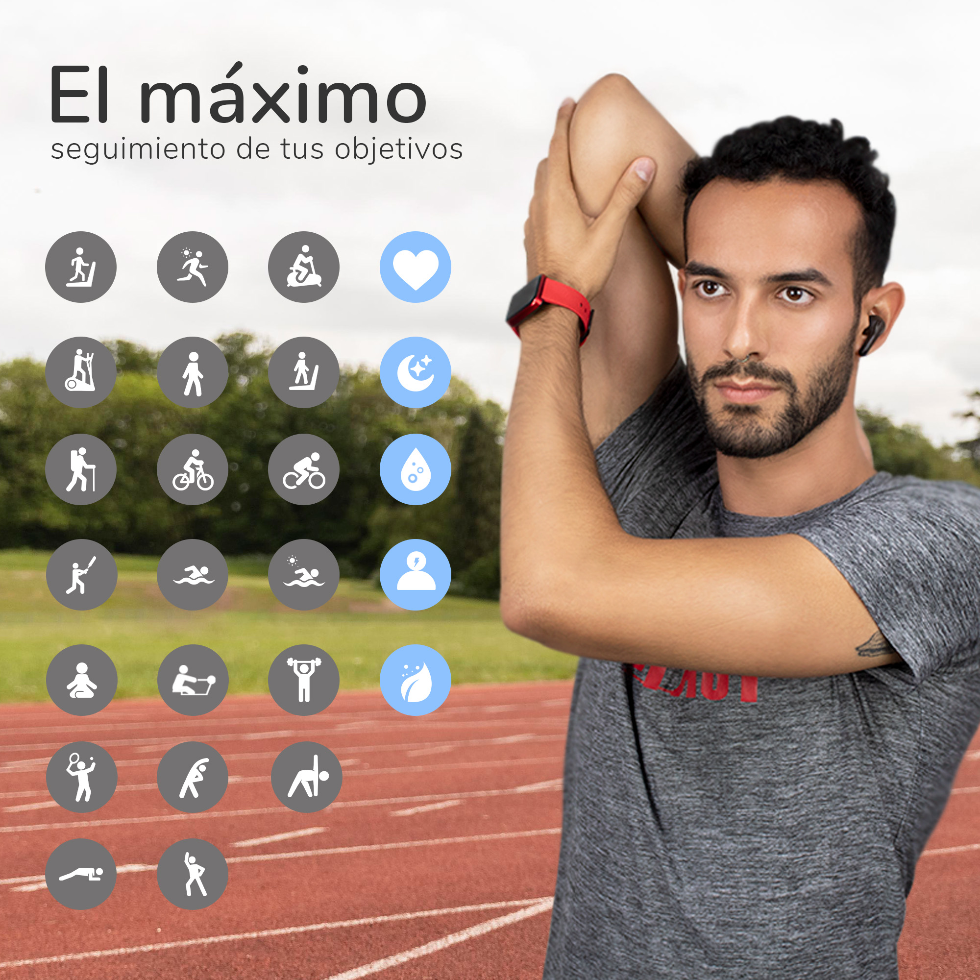 Smartwatch BINDEN ERA Hit Alexa Integrado Salud Deportes Verde y Negro