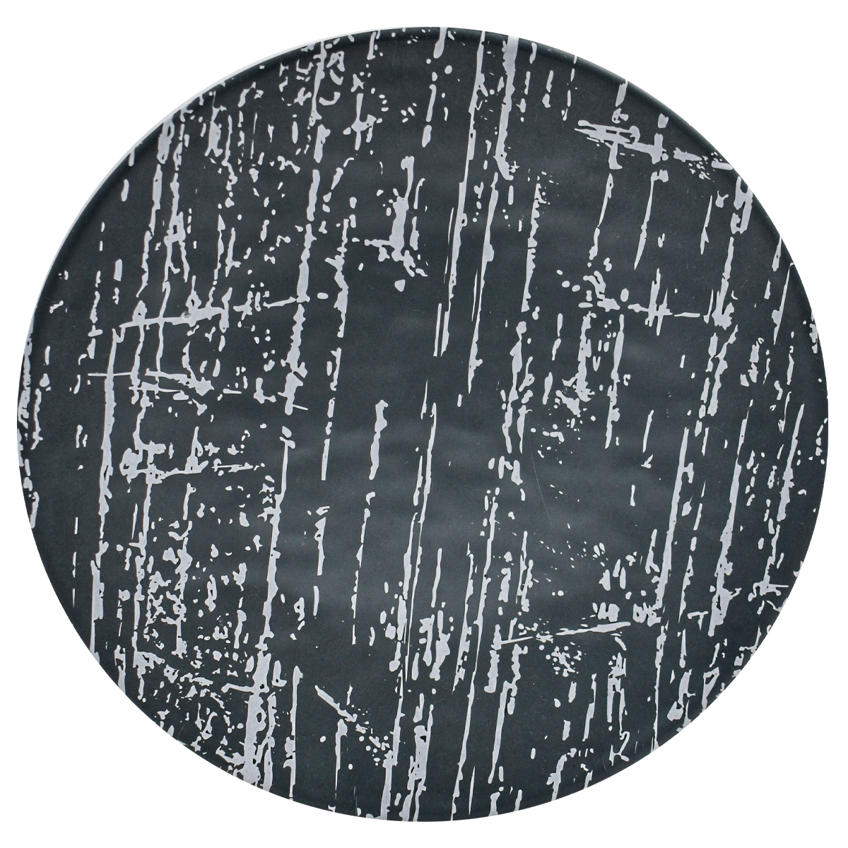 Ambient21 1725-581 Vajilla Moderna De Melamina Economica Marmol Negro 12 Piezas para 4 Personas