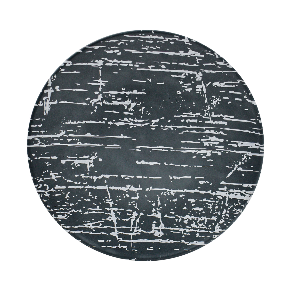 Ambient21 1725-581 Vajilla Moderna De Melamina Economica Marmol Negro 12 Piezas para 4 Personas