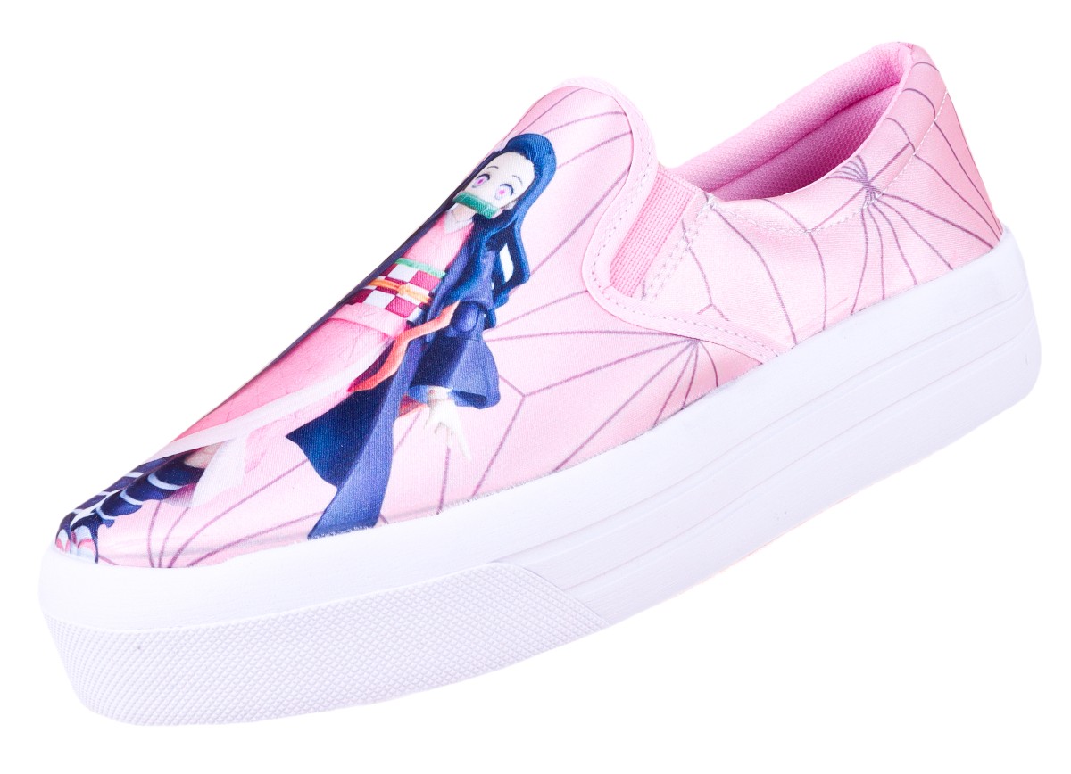 Tenis Nezuko Kamado Kimetsu Anime Elástico Slip On 430-2-rn.