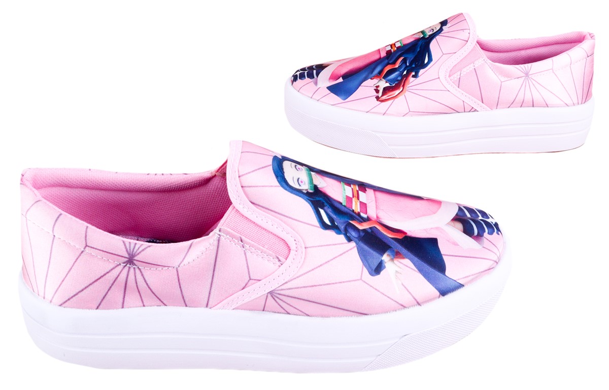 Tenis Nezuko Kamado Kimetsu Anime Elástico Slip On 430-2-rn.