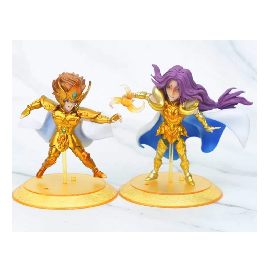 Kit 5 Juguetes Muñecos Figuras Caballeros Dorados de Zodiaco