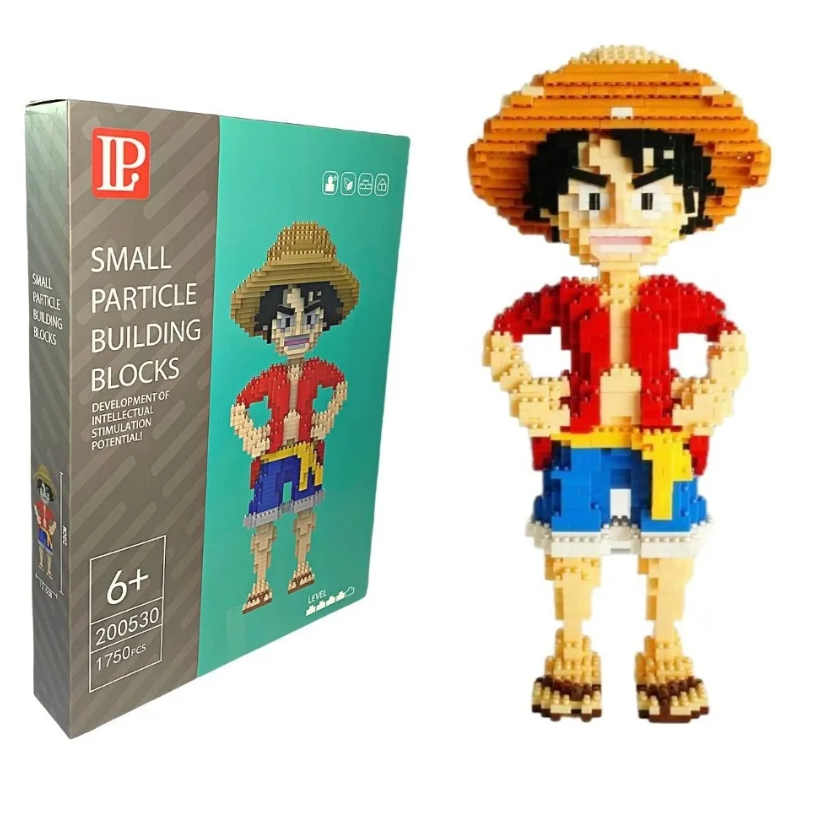 Rompecabezas 3d Bloques Armables Luffy One Piece 1750 Mini Blocks 28 cm