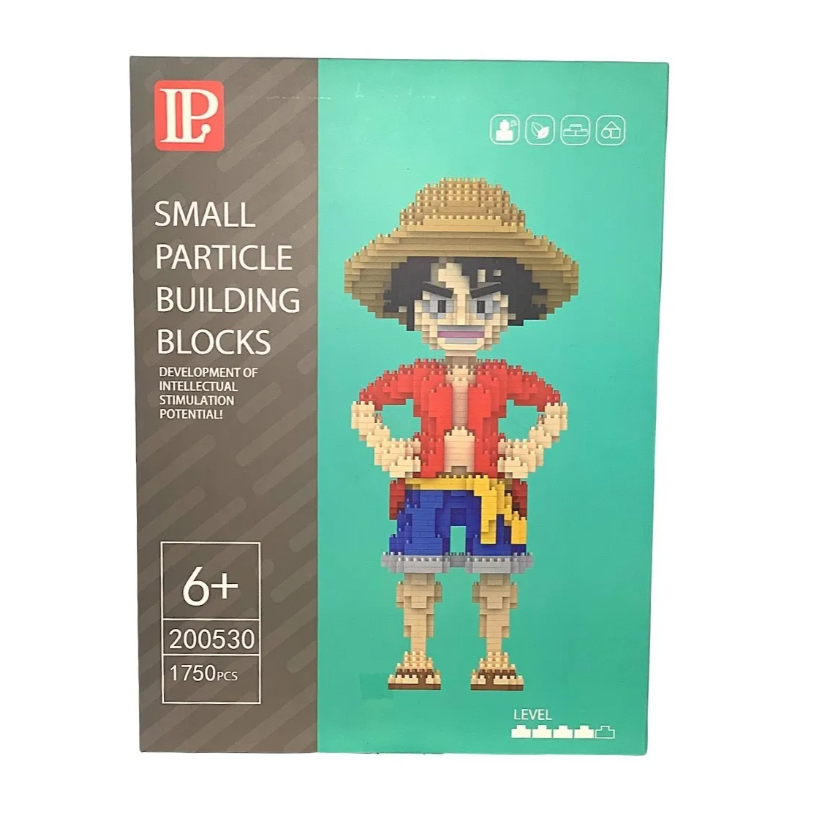 Rompecabezas 3d Bloques Armables Luffy One Piece 1750 Mini Blocks 28 cm