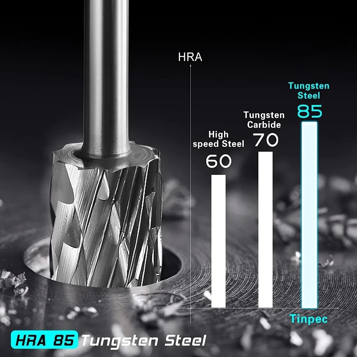 Set 10 Brocas Fresas Rotativas D Carburo Tungsteno Para Taladro