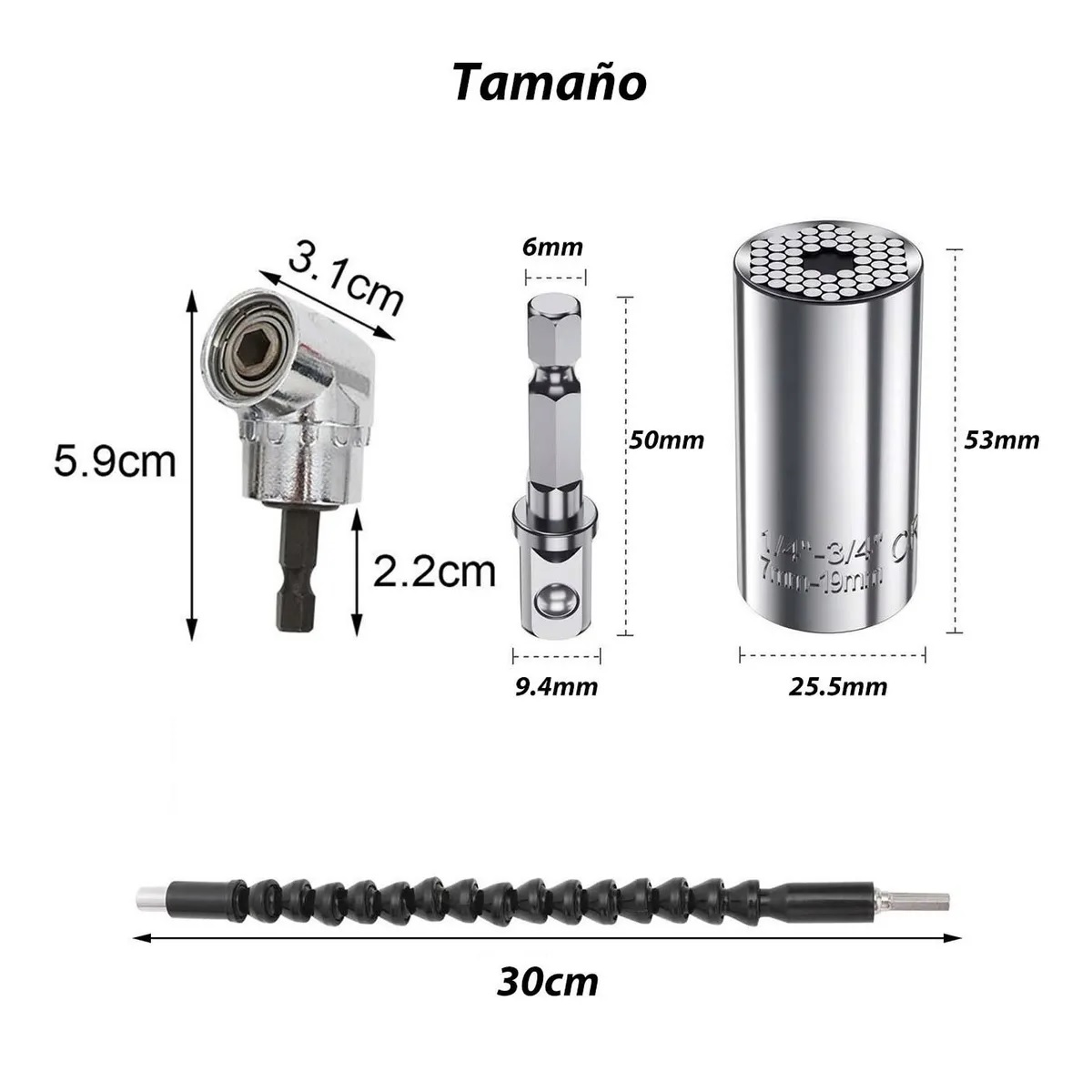 Juego De Brocas Para Extensión Taladro Angular Herramientas