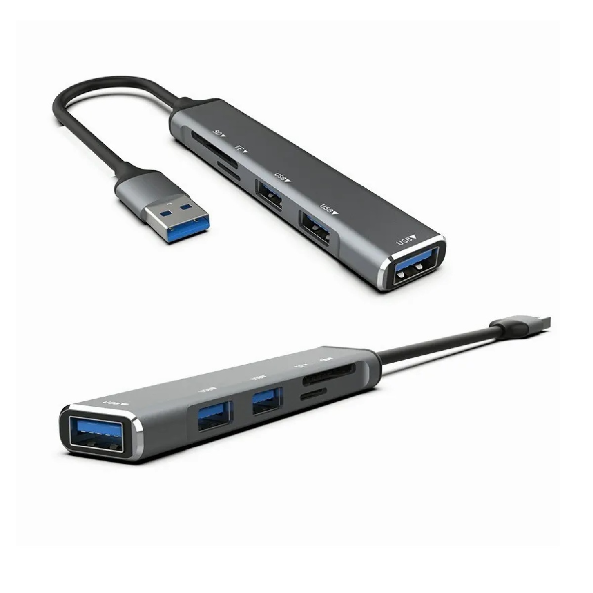 Adaptador Multipuerto 5 En 1 Con 3 Puertos Usb 3.0 Sd Tf