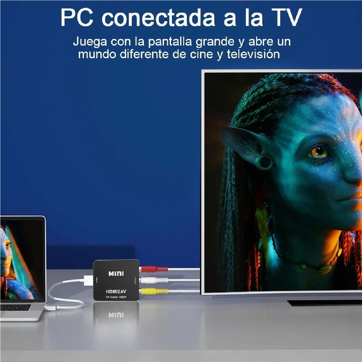 Adaptador De Convertidor De Audio Y Video Tv Hdmi A Rca 1080