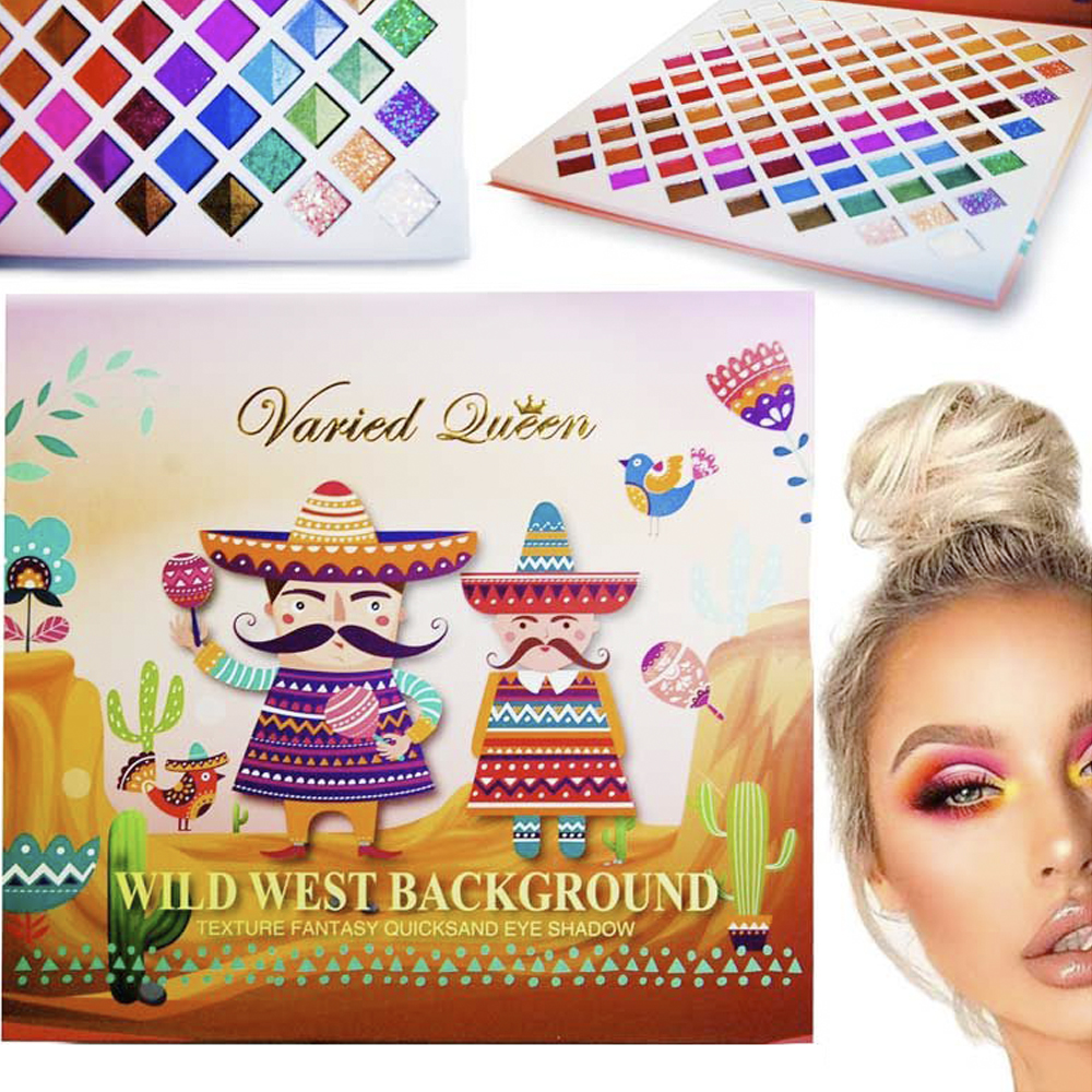 Paleta de sombras de ojos 91 tonos mate, brillante y glitter