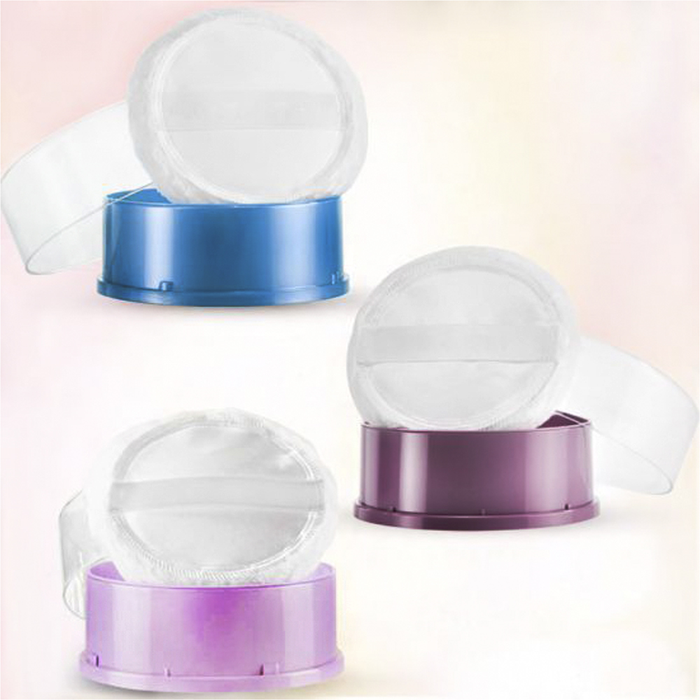 Talquera con borla channel o carolina herrera 40g