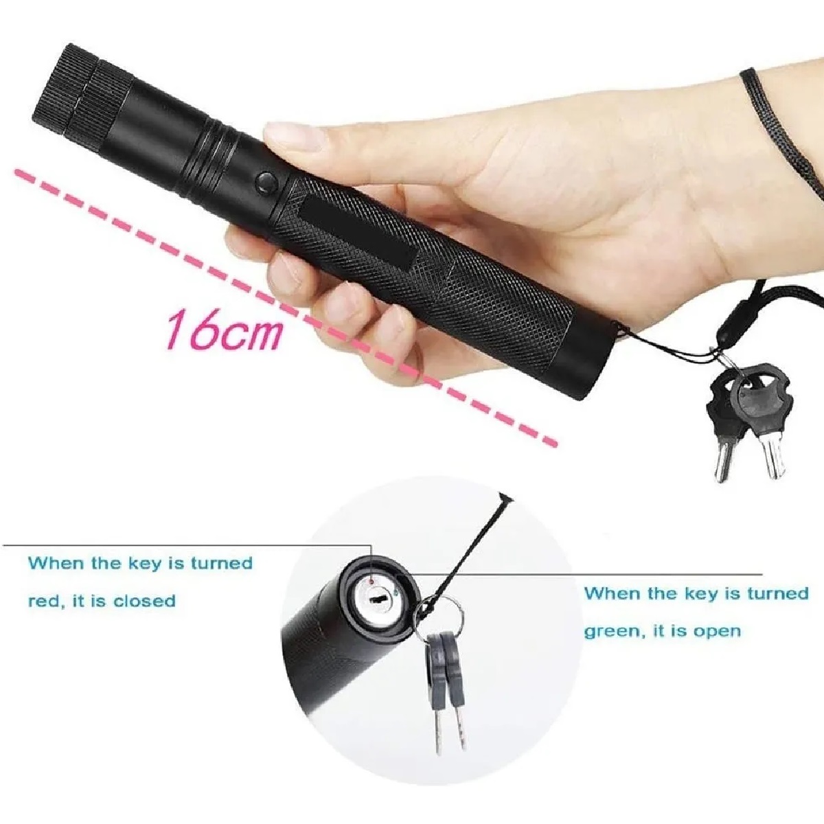 Laser Verde Recargable 5000mw 15km De Alcance Línea Continua