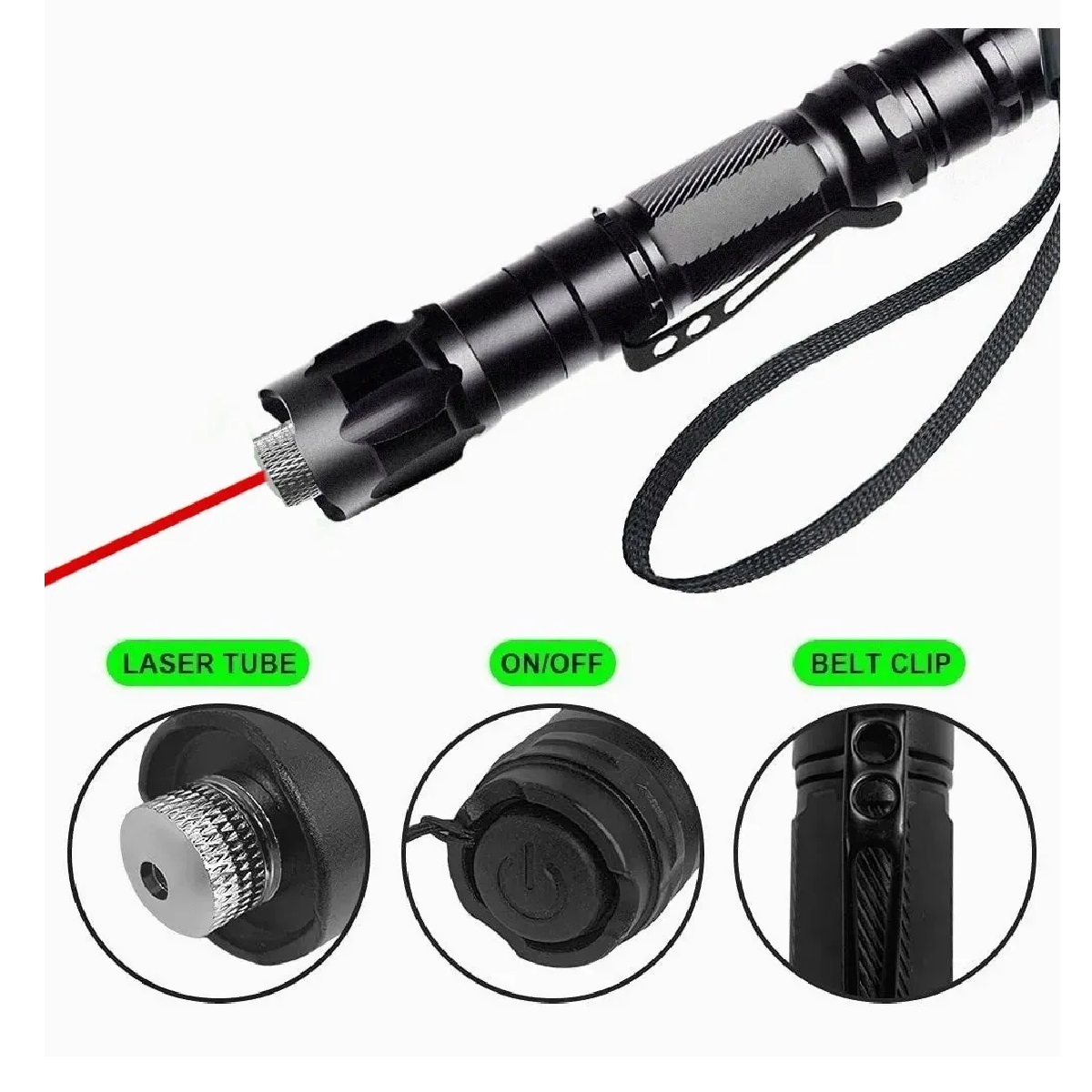 Puntero Laser Rojo Potente 5000mw Apuntadores Láser