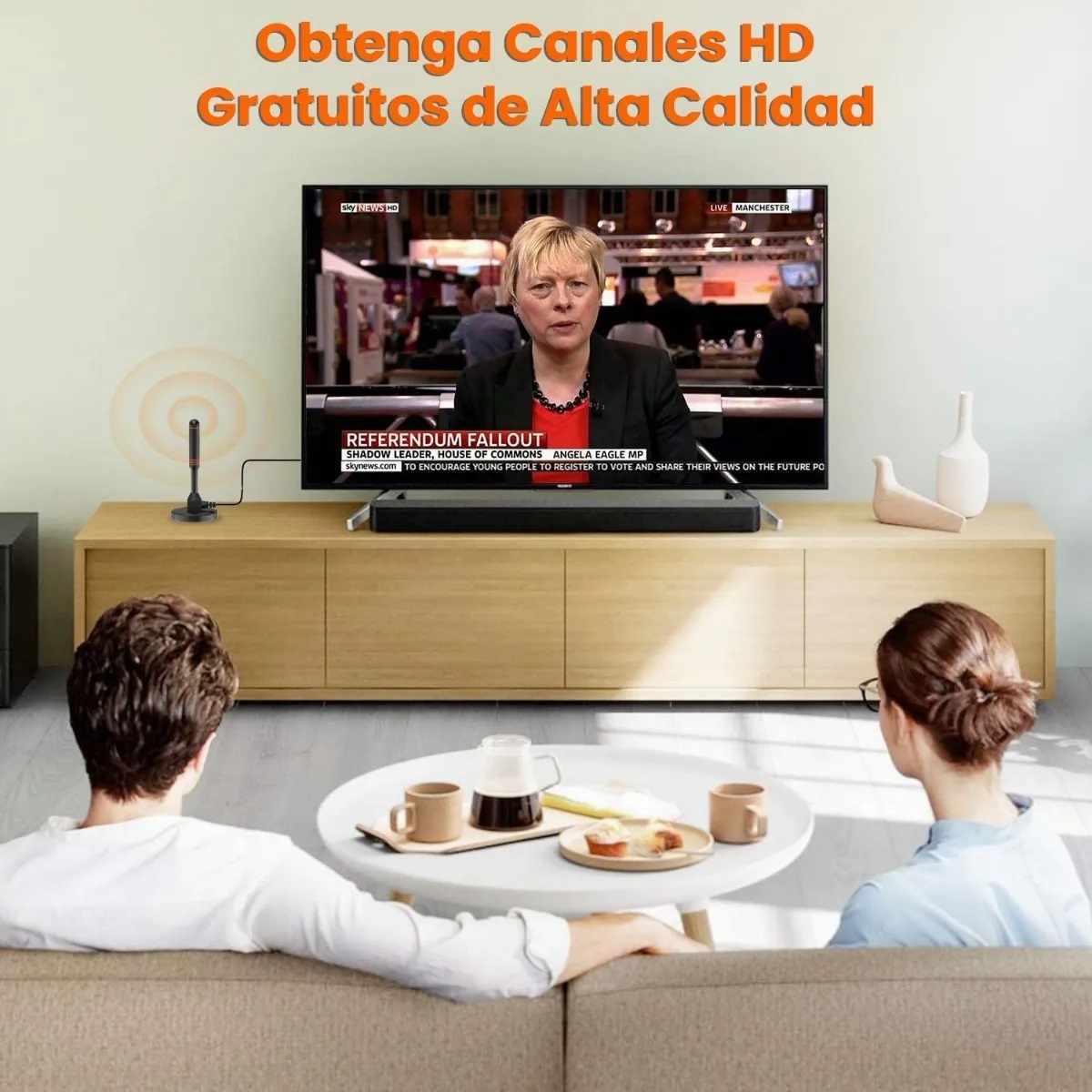 Antena De Tv Digital Para Interiores Antena Hdtv 4k 1080p