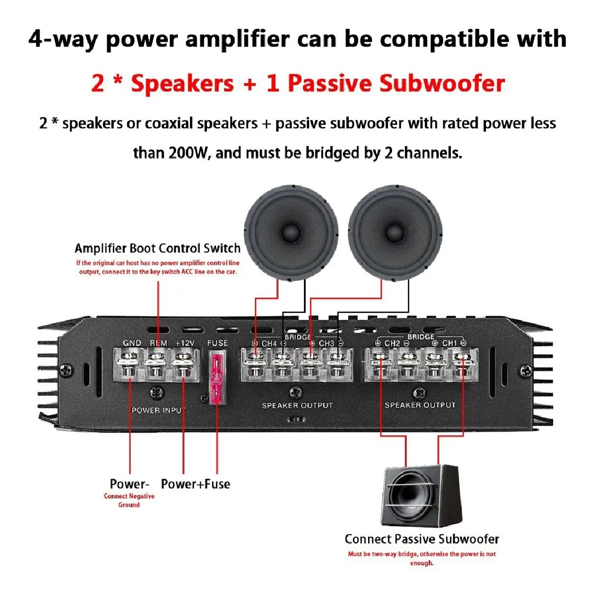 Control estable amplificador de audio para coche amplificador de