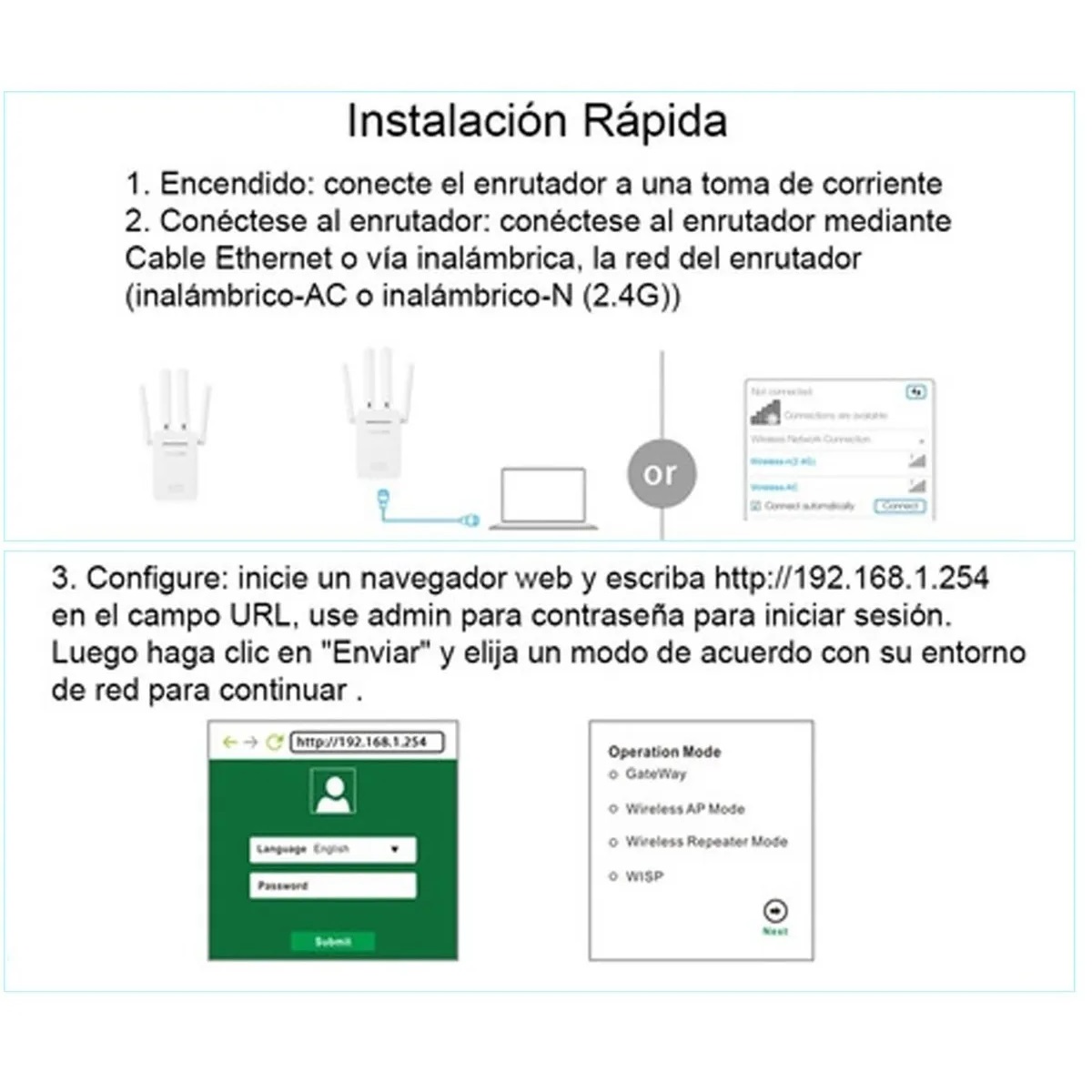 Amplificador Wifi, Repetidor De Señal Con 4 Antenas
