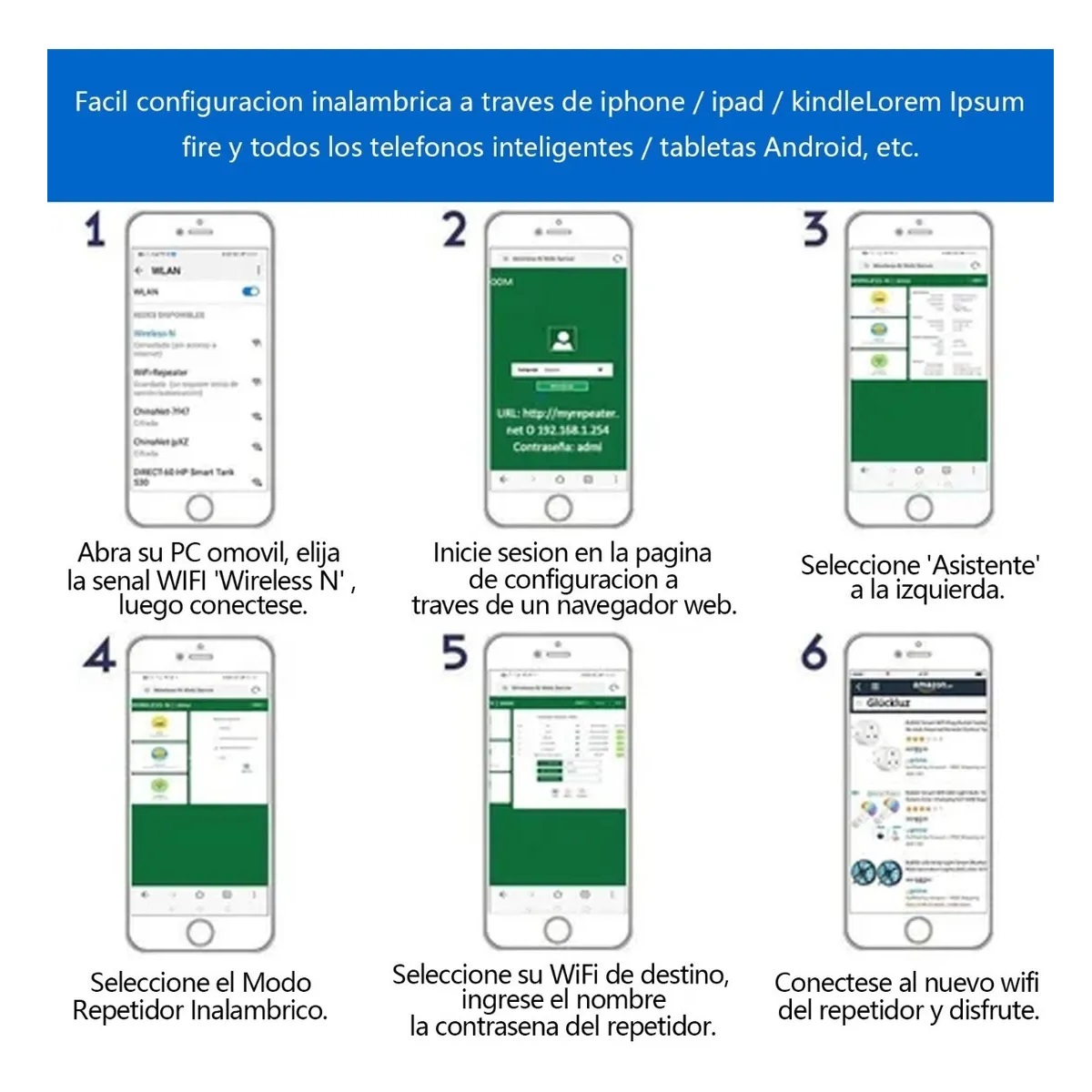 Amplificador Wifi, Repetidor De Señal Con 4 Antenas