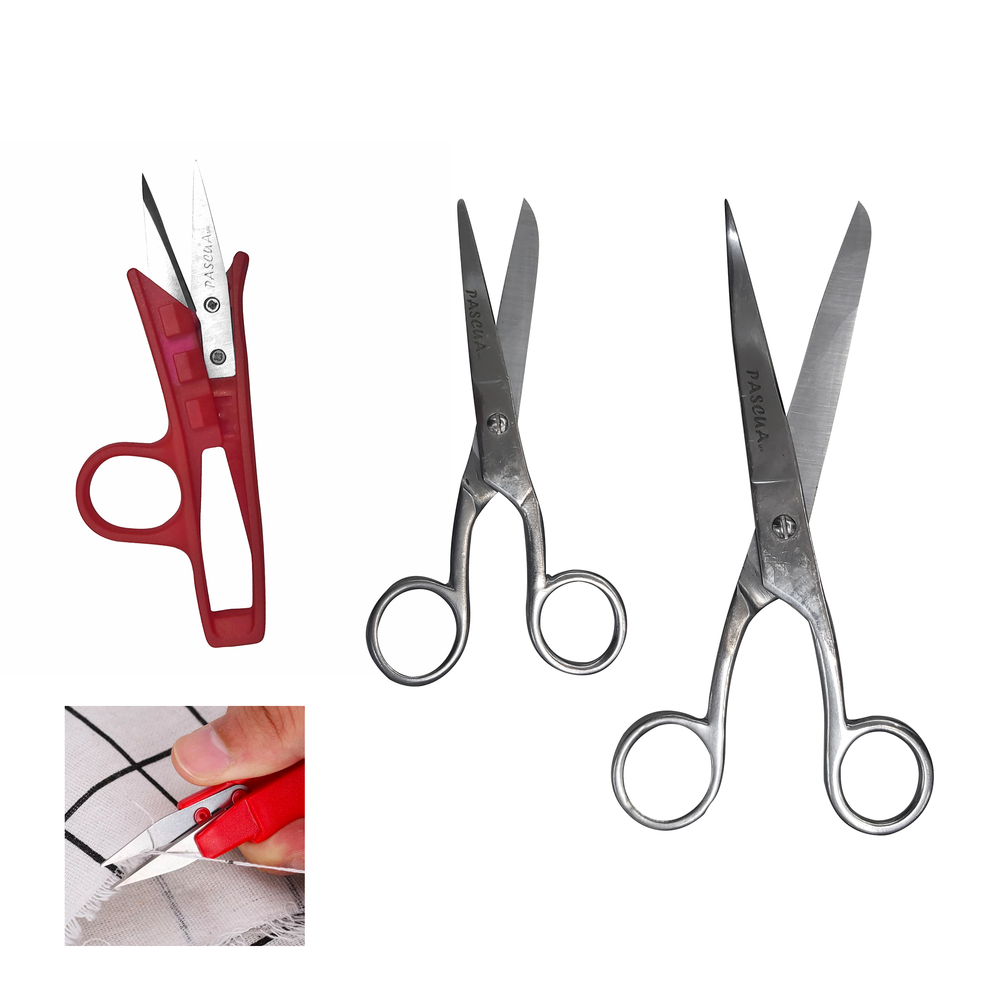 Set de 3 tijera para costura 13cm/5in, 18cm/7in y descosedora profesional para manualidad y trabajo,etc.