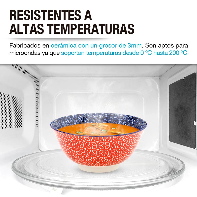 Vajilla Casa Litus Mod. Marbella 6 Piezas Platos Hondos de Cerámica
